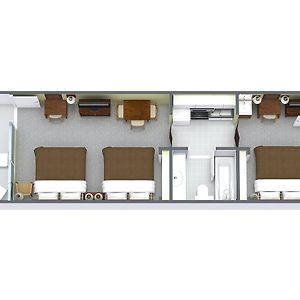 1 Bedroom Boulevard View 2 Double Beds E